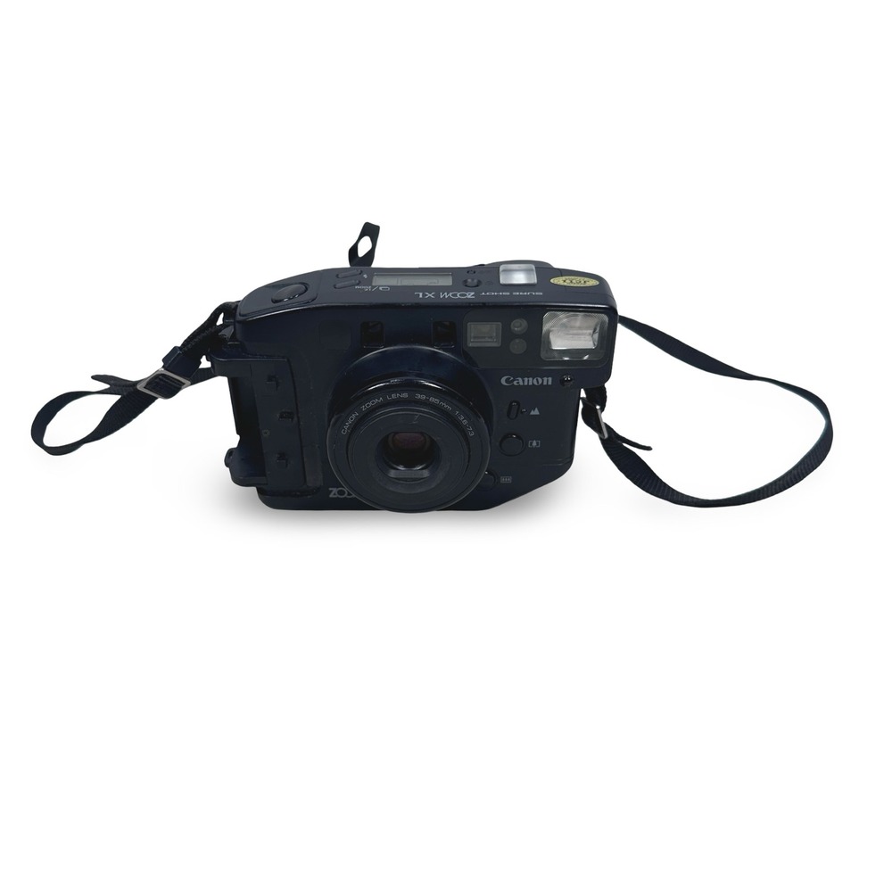 Canon Sure Shot Zoom XL 35mm Film Camera 39-85mm Lens Black Untested For Parts